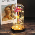 Rosa Love Led - Rosa Encantada na Cúpula de Vidro