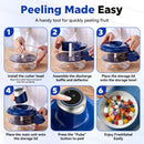 Descascador Elétrico de Frutas de 5 Lâminas | Descascador Automático Recarregável USB para Uvas, Alho, Tomates-Cereja | Gadget de Cozinha Eficiente, Uso Doméstico, Fácil de Limpar, Azul - Ótimo Presente para o Dia dos Namorados e Dia da Mãe