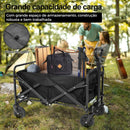 Carrinho Multiuso Para Camping Até 100kg Dobrável Camping Pesca Compras